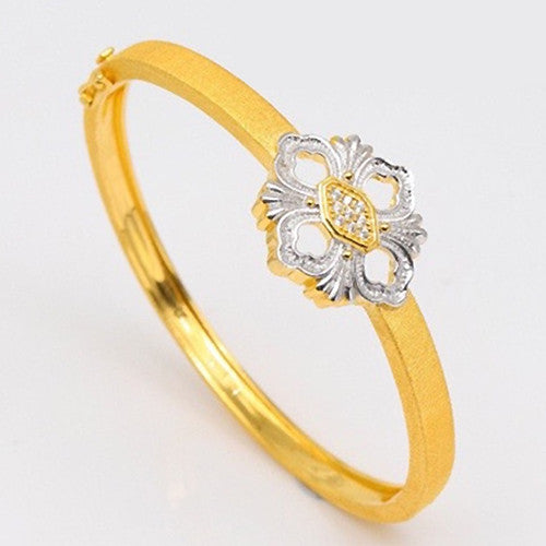 Custom 925 Gold Single Flower Bracelet