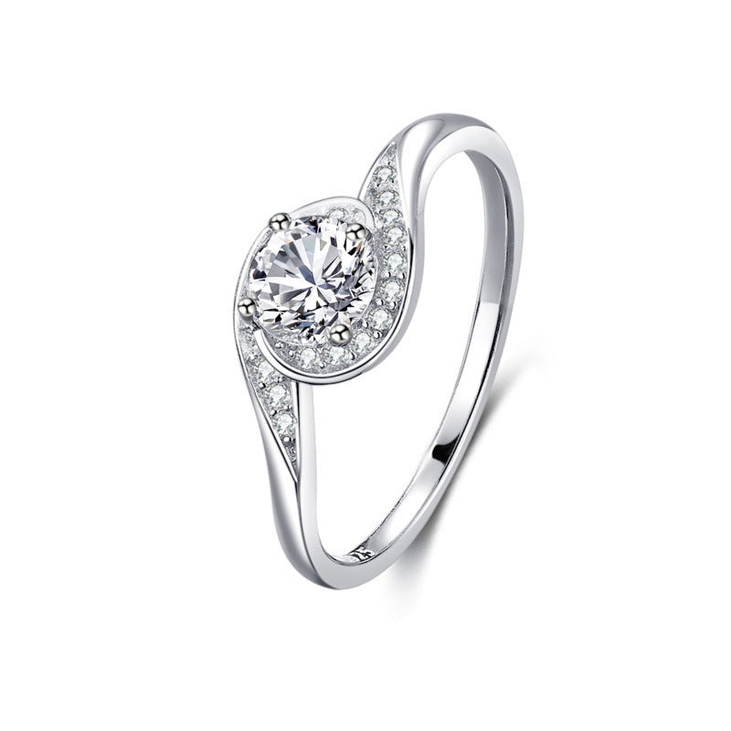 S925 Silver Diamond Ring