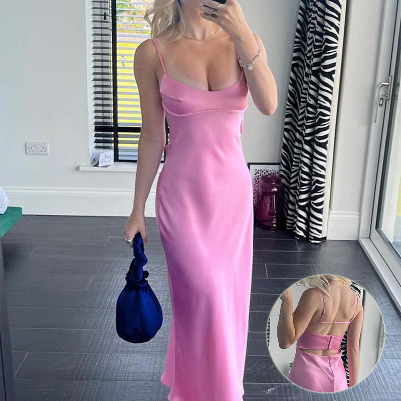 Long Dresses Elegant Sleeveless Party Dresses Sexy Casual Backless Dresses