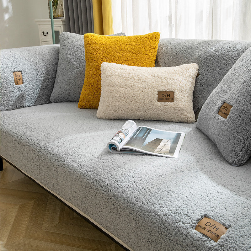 Thicken Plush Soft And Smooth Sofa Covers For Living Room Anti-slip Couch Cover - Totta Fashion 