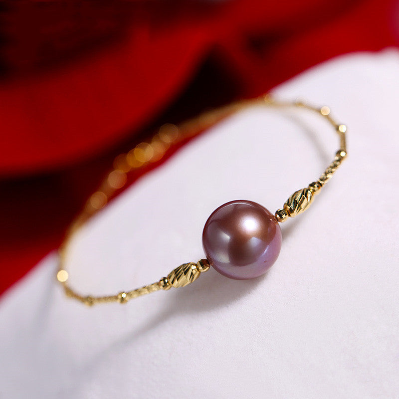 Purple Freshwater Pearl Bracelet