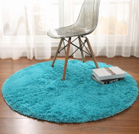 Round Rug Carpets For Living Room Decor Faux Fur Carpet Kids Room Long Plush Rugs For Bedroom - Totta Fashion 