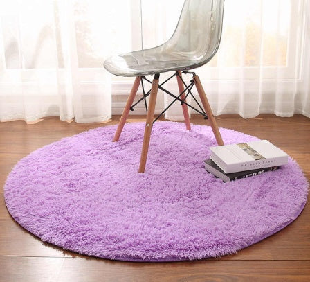 Round Rug Carpets For Living Room Decor Faux Fur Carpet Kids Room Long Plush Rugs For Bedroom - Totta Fashion 