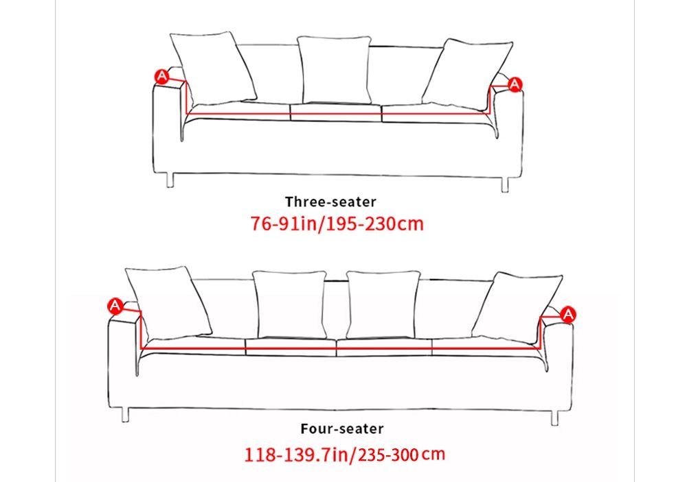 Double triple four sofa cover - Totta Fashion 