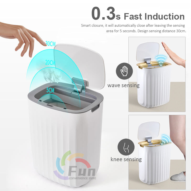 Smart Trash Can With Lid For Bedroom And Living Room Kitchen Storage Box Trash