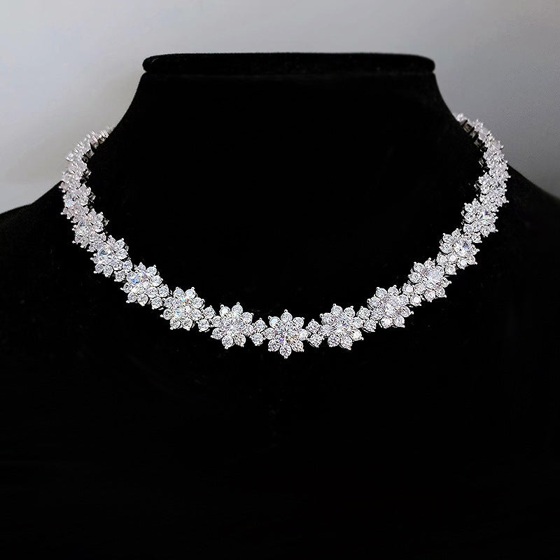 925 Silver High Carbon Diamond Necklace