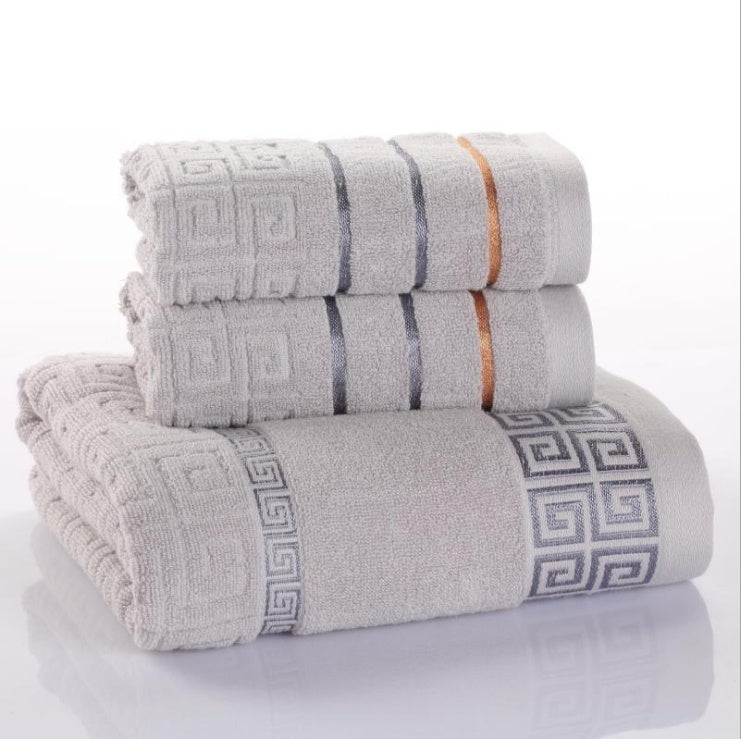 Three-piece comfortable cotton towel set - Totta Fashion 