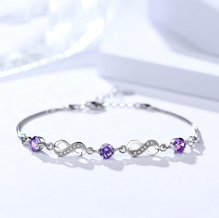 S925 Sterling Silver Bracelet Jewelry Diamond female jewelry silver