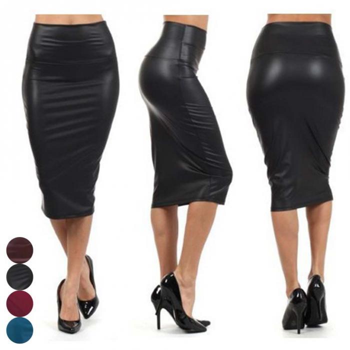 High Waist Bodycon Skirt Solid Sexy OL Office Skirts