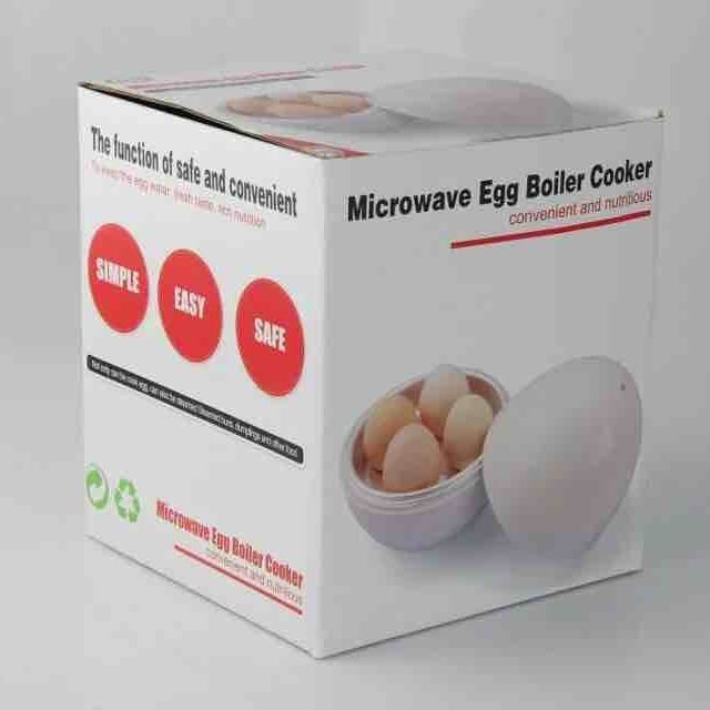 Capacity For 4 Eggs Microwave Egg Steamer Boiler Cooker Easy