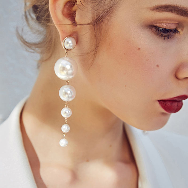 Exaggerated Big Earrings, Pearl  Earrings