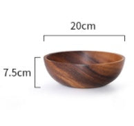 Kitchen Natural Wooden Bowl Household Fruit Bowl Salad Bowl Food Container Wooden