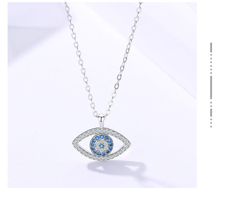 S925 Sterling Silver Necklace Eye Pendant