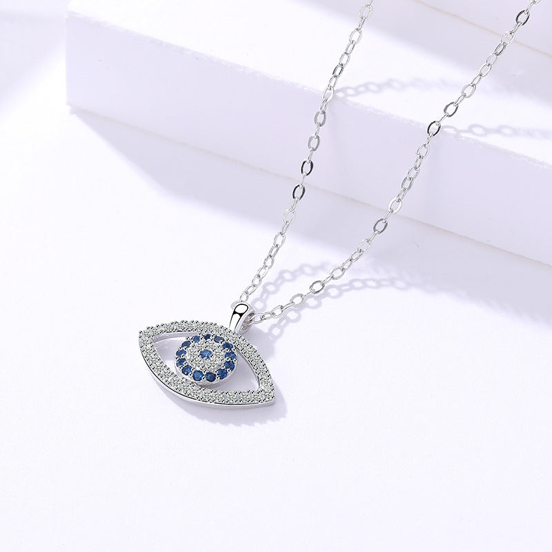 S925 Sterling Silver Necklace Eye Pendant