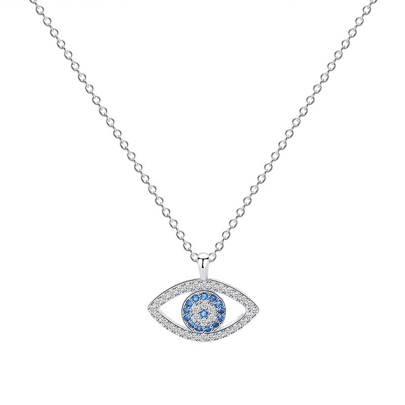 S925 Sterling Silver Necklace Eye Pendant