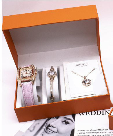 Wrist Watch Set Watches Women's New Necklace Bracelets Wristwatches