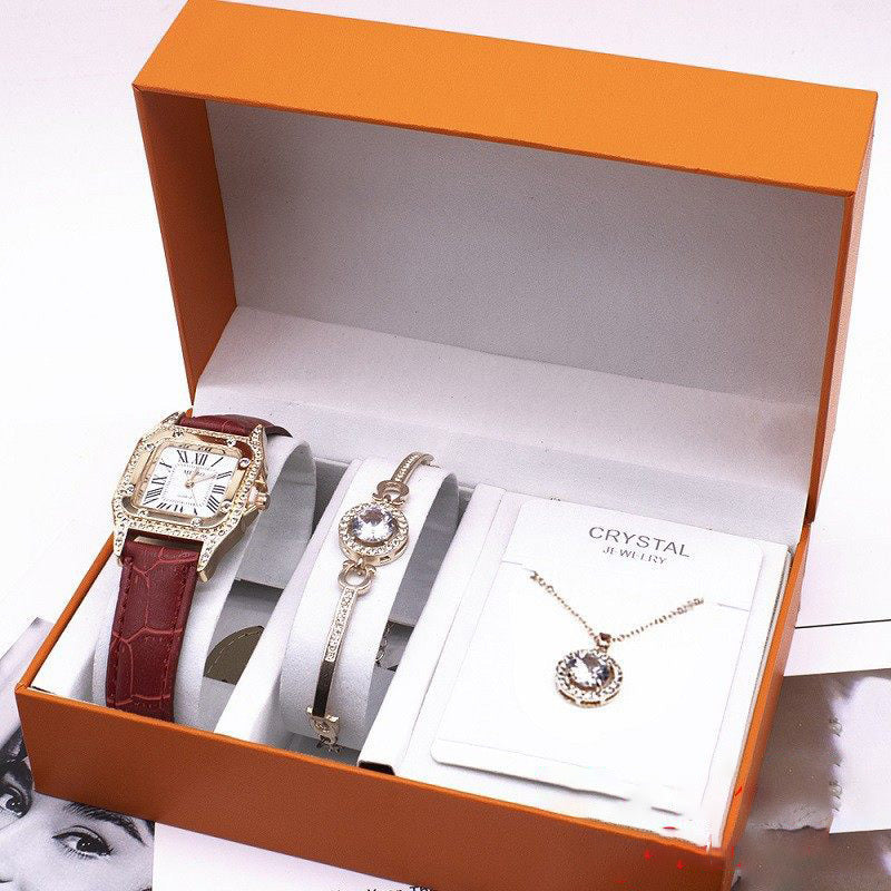 Wrist Watch Set Watches Women's New Necklace Bracelets Wristwatches