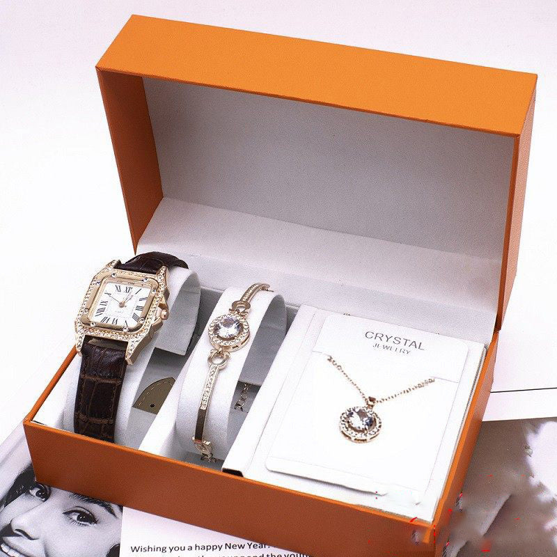 Wrist Watch Set Watches Women's New Necklace Bracelets Wristwatches