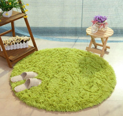 Round Rug Carpets For Living Room Decor Faux Fur Carpet Kids Room Long Plush Rugs For Bedroom - Totta Fashion 