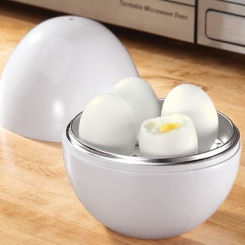 Capacity For 4 Eggs Microwave Egg Steamer Boiler Cooker Easy