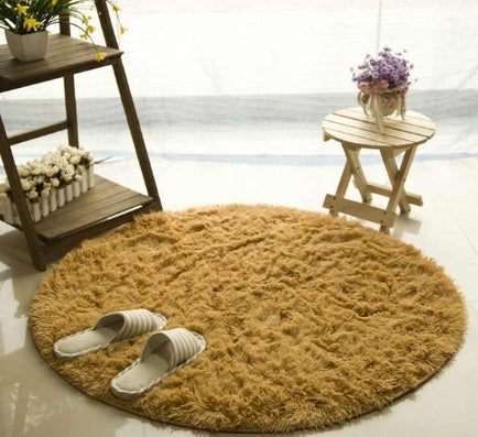 Round Rug Carpets For Living Room Decor Faux Fur Carpet Kids Room Long Plush Rugs For Bedroom - Totta Fashion 