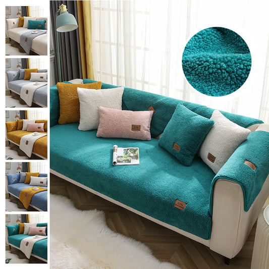  Wool Sofa Towel Thicken Plush Soft And Smooth Sofa Covers For Living Room Anti-slip Couch Cover