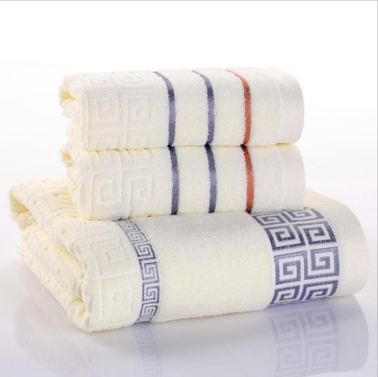 Three-piece comfortable cotton towel set - Totta Fashion 