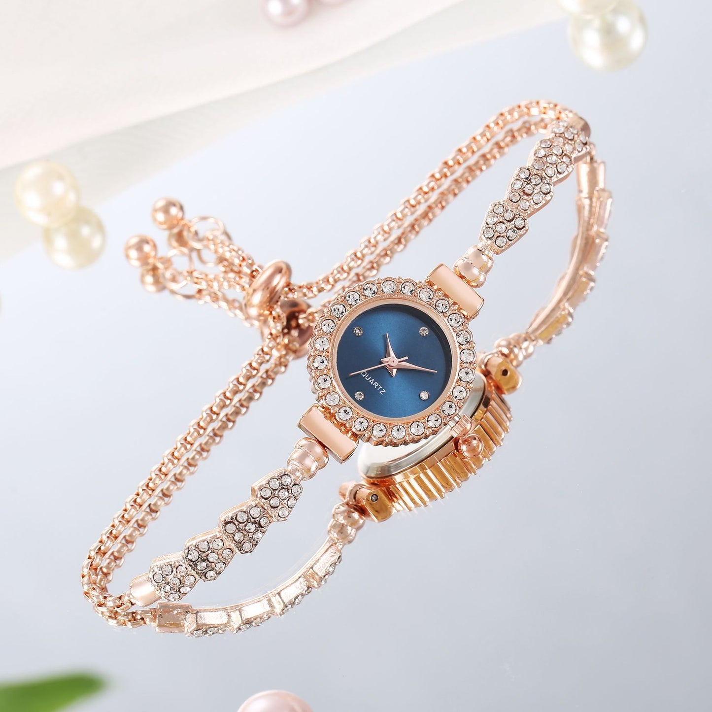 Fashion Luxury Women's Watch Gold Fine Strap Bracelet Watch