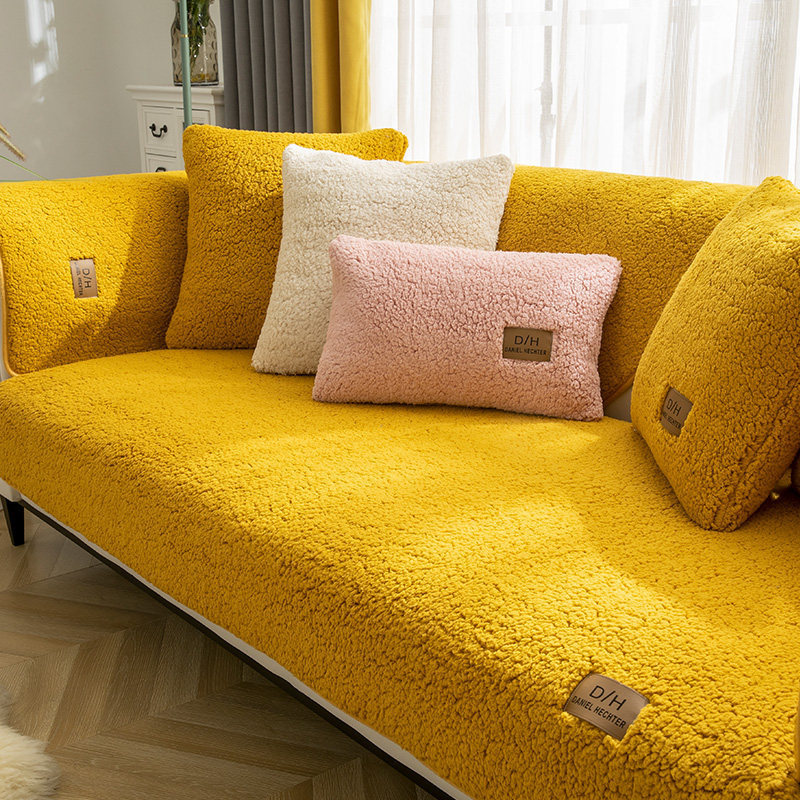 Thicken Plush Soft And Smooth Sofa Covers For Living Room Anti-slip Couch Cover - Totta Fashion 