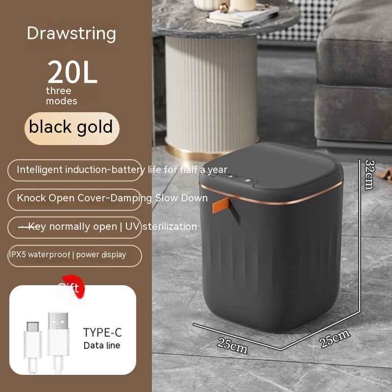 Smart Trash Can With Lid For Bedroom And Living Room Kitchen Storage Box Trash