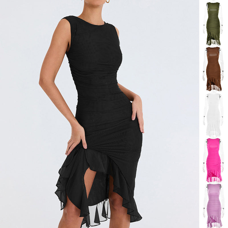 Fashion Party Club Dresses Slim Skinny Sleeveless Dress - Totta Fashion 