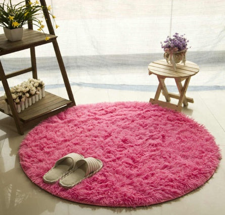 Round Rug Carpets For Living Room Decor Faux Fur Carpet Kids Room Long Plush Rugs For Bedroom - Totta Fashion 