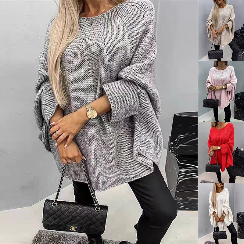 Sleeve Pullover Sweater Fashion Sweater Tops For Women 