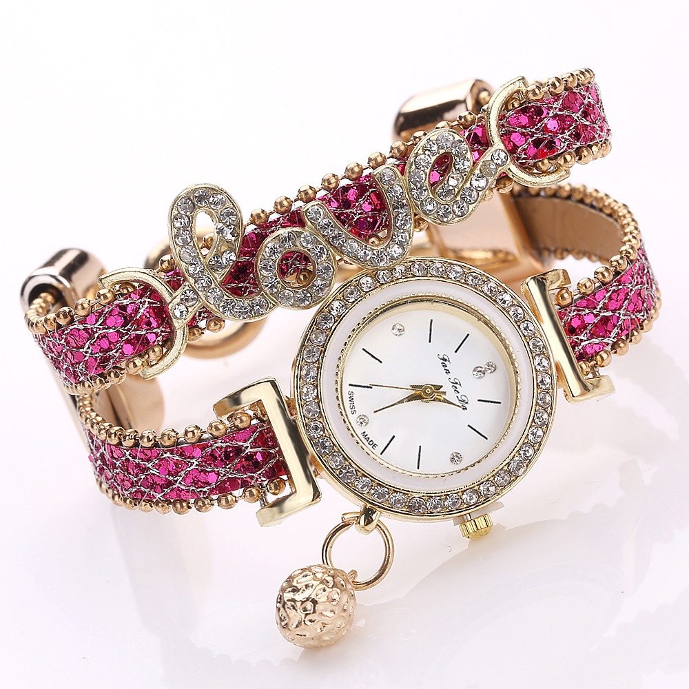 Women Bracelet Watches Watch Rhinestones Clock Women Fashion Dress 