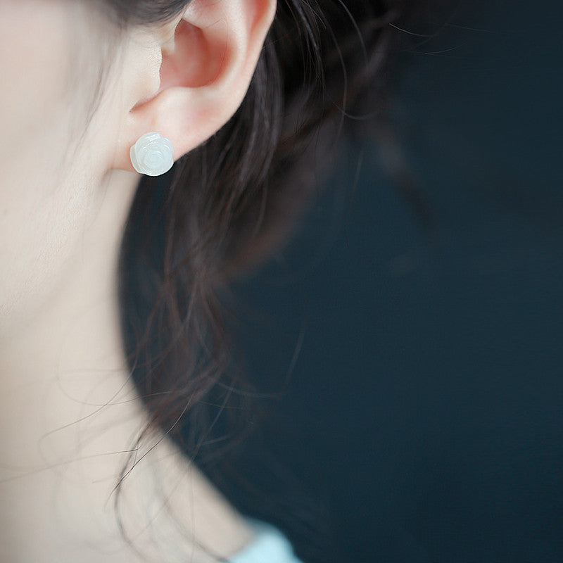 Sterling Silver  Flower Earrings