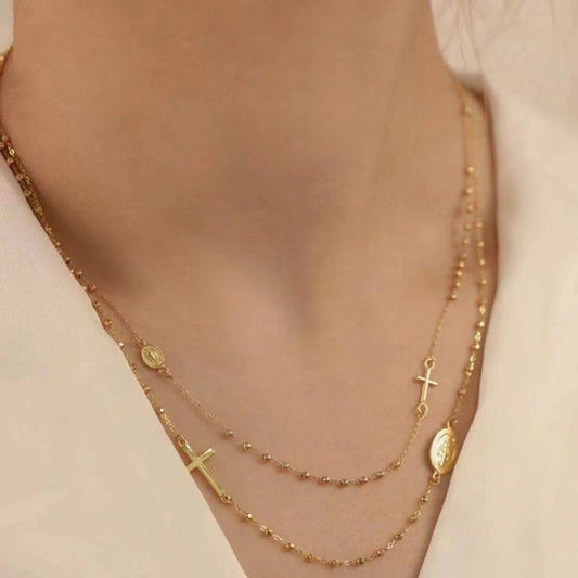 18K Gold Necklace Bracelet