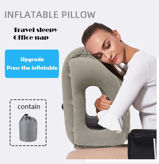 Inflatable Cushion Travel Pillow for Traveling 2017 Airplane Pillows Neck Chin Head Support