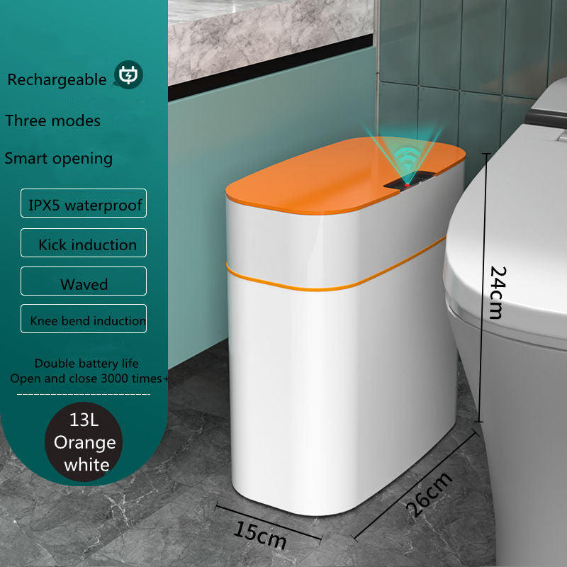 Smart Trash Can With Lid For Bedroom And Living Room Kitchen Storage Box Trash