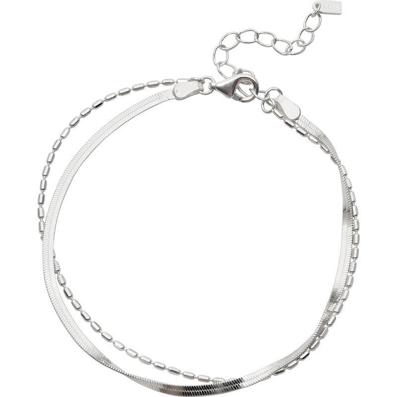 925 Silver Double Bracelet For Women