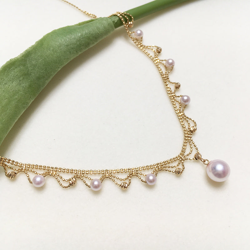 18k Gold Pearl Necklace