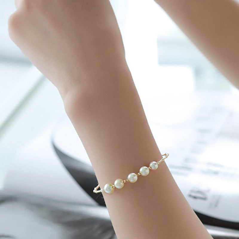  Light Gold Pearl Bracelet