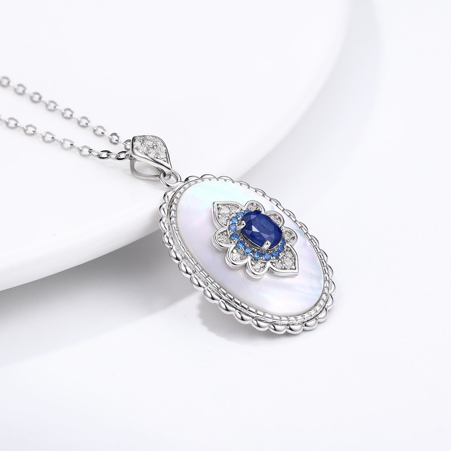 Diamond Pendant 925 Sterling Silver Party Wedding Necklace