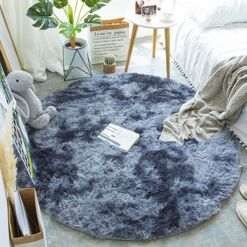 Round Rug Carpets For Living Room Decor Faux Fur Carpet Kids Room Long Plush Rugs For Bedroom - Totta Fashion 