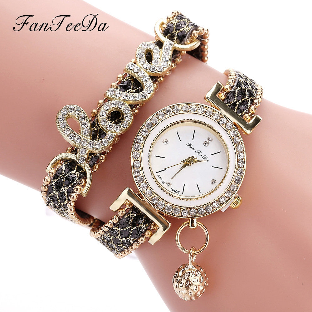 Women Bracelet Watches Watch Rhinestones Clock Women Fashion Dress