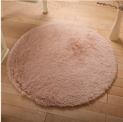 Round Rug Carpets For Living Room Decor Faux Fur Carpet Kids Room Long Plush Rugs For Bedroom - Totta Fashion 