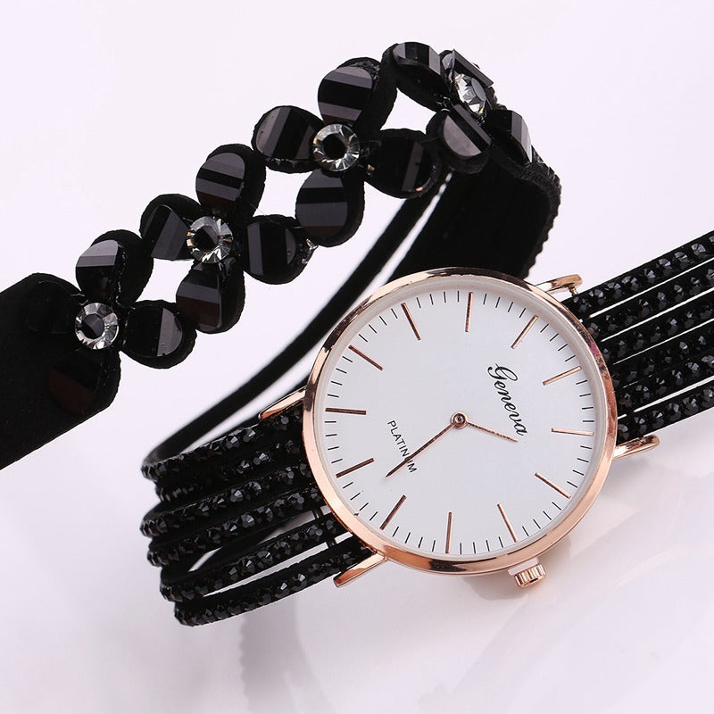 Fashion Watches Women Dress Elegant Quartz Bracelet Ladies Watch Crystal Diamond