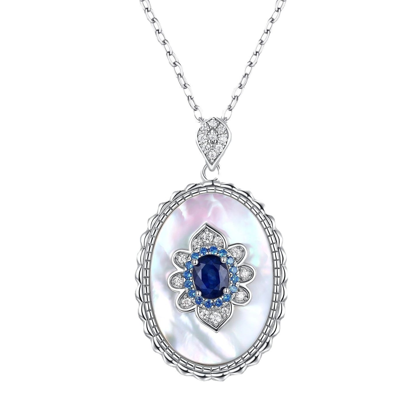 Diamond Pendant 925 Sterling Silver Party Wedding Necklace