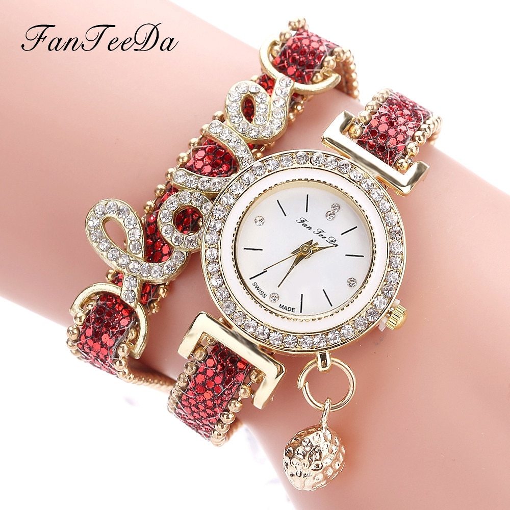 Women Bracelet Watches Watch Rhinestones Clock Women Fashion Dress