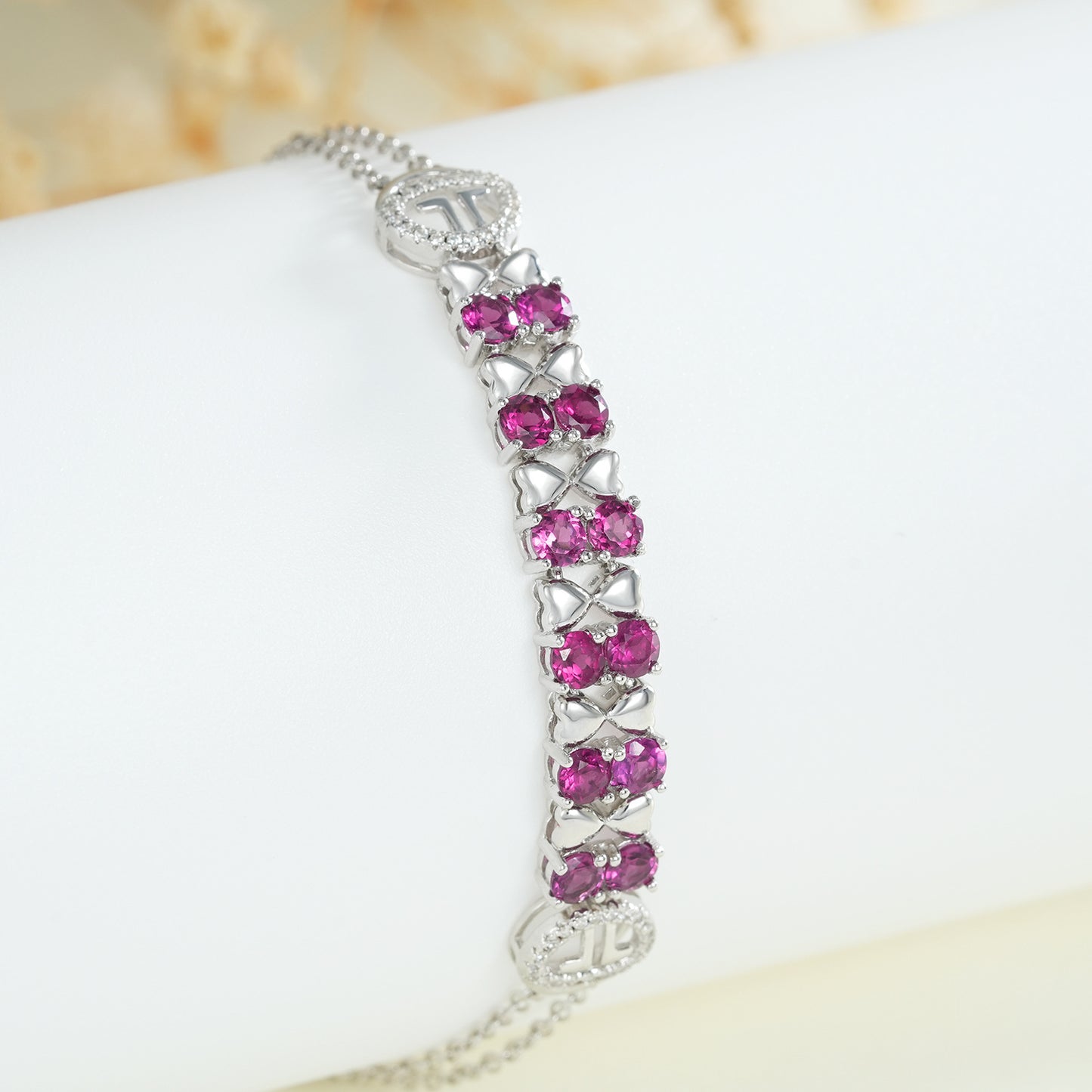 S925 Sterling Silver Bracelet Women Fashion Zircon Luxury