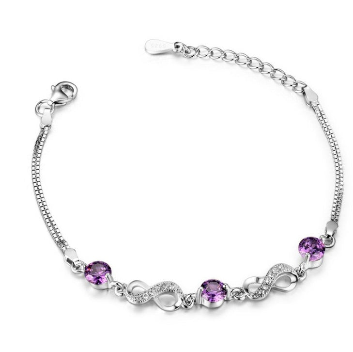 S925 Sterling Silver Bracelet Jewelry Diamond female jewelry silver